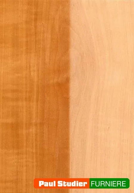Furnierbild Birnbaum/ Elsbeere (Messerreste) – Natürlich gewachsener Farbverlauf