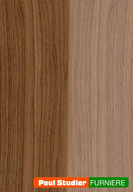 Furnierbild Nussbaum (Amerikanisch) – Schokoladenbraun mit violetten und grauen Nuancen