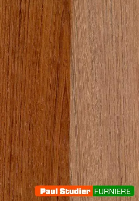 Furnierbild Jatoba – Der Splint ist breit und fast weiß oder grau